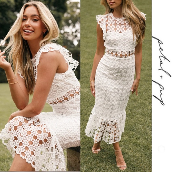 Petal & Pup - Lauren Dress - White Size 12 - Picture 1 of 17